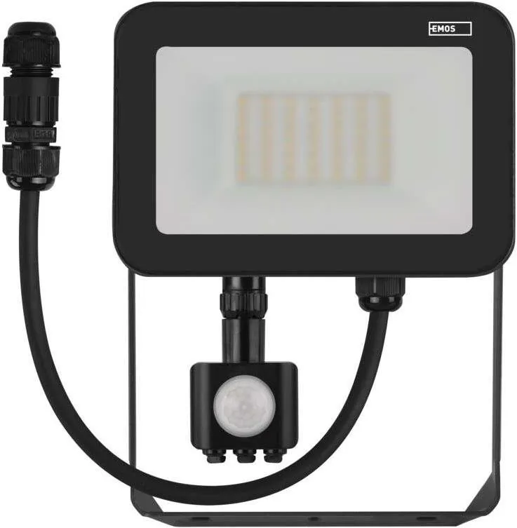 LED reflektor EMOS LED reflektor PROFI s pohybovým čidlom, 30W neutrálna biela