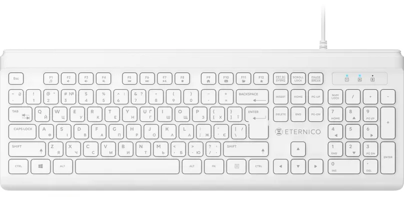 Klávesnica Eternico Home Keyboard Wired KD2020 biela - CZ/SK
