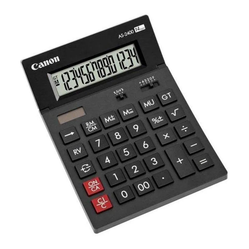 Kalkulačka CANON AS-2400, stolné, batériové napájanie, 14miestny 1riadkový displej, odmocn