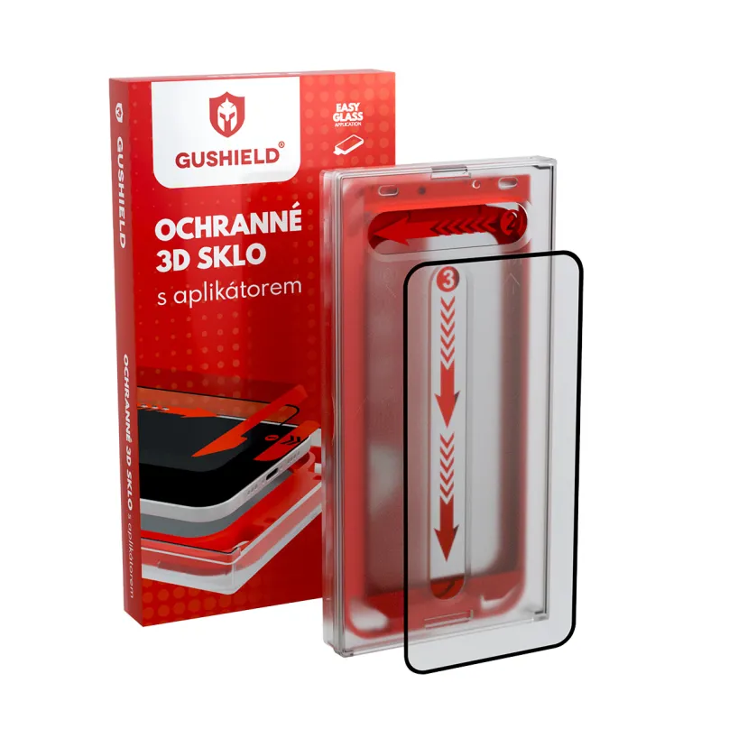 Gushield Ochranné 3D sklo s aplikátorom iPhone 15 Pro GUG015 (číre)