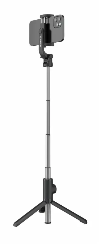 Selfie tyč Swissten Bluetooth selfie stick aluminum tripod Pro, 63,5 cm, hliník, plastová