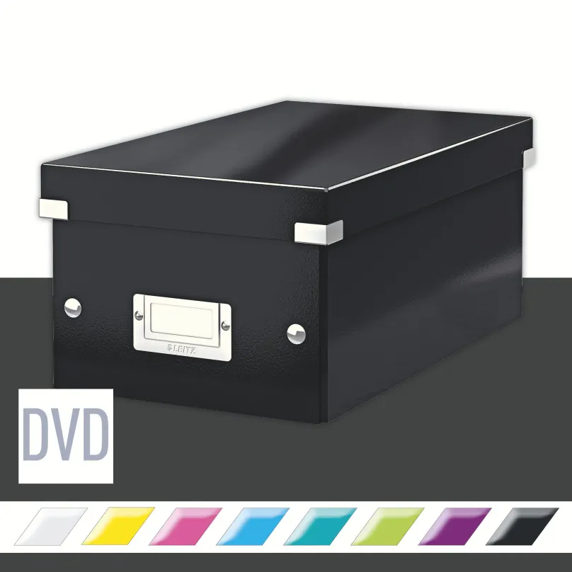 Archivačná krabica LEITZ WOW Click & Store DVD 20.6 x 14.7 x 35.2 cm, čierna