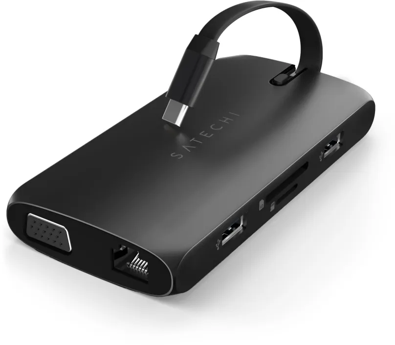 Replikátor portov USB-C Satechi On-the-go Multiport adaptér - Black
