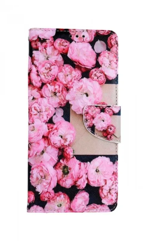 Kryt na mobil TopQ Puzdro Xiaomi Redmi 10C knižkové Ružové kvety 80873