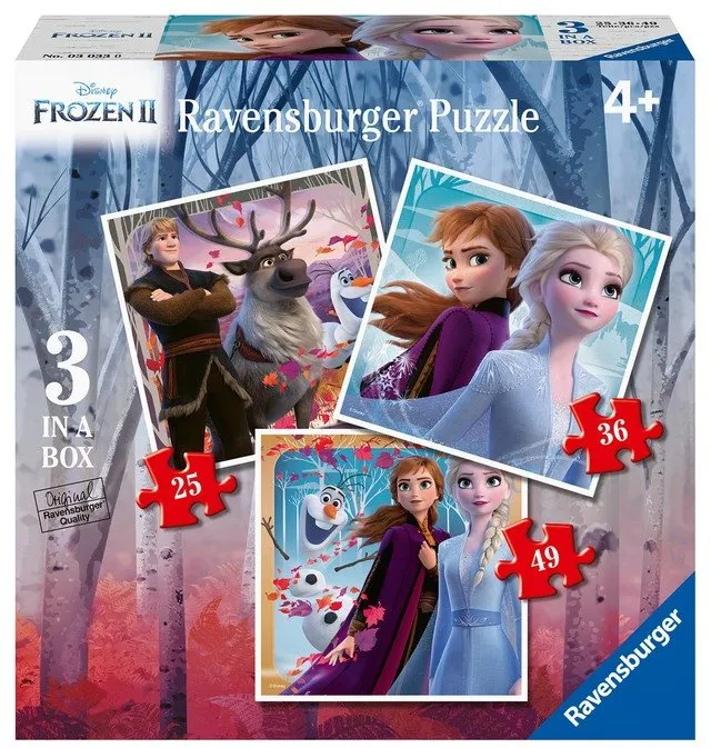 Puzzle Ravensburger 030330 Disney Ľadové kráľovstvo 2 3 v 1