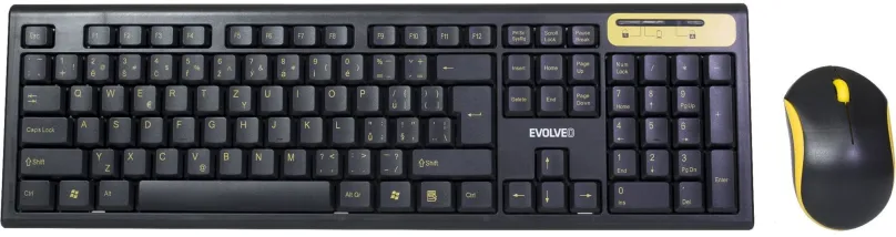 Set klávesnice a myši EVOLVEO WK-160 čierno-žltá - SK