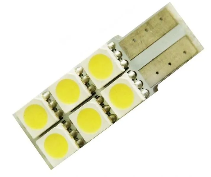 LED autožiarovka Rabel T10 W5W Canbus 6 smd 5050 bočná, biela