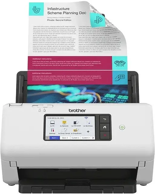 Skener Brother ADS-4700W, A4, stolný, prieťahový a dokumentový skener, s podávačom, duplex
