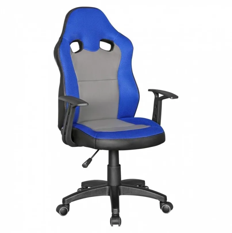 Detská stolička k písaciemu stolu BRÜXXI Speedy, syntetická koža, modrá