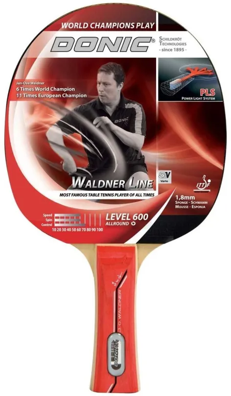 Raketa na stolný tenis Donic Waldner 600, Konkávne (FL)