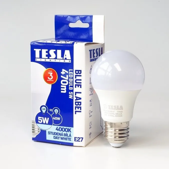LED žiarovka Tesla LED žiarovka BULB A60 E27 5W