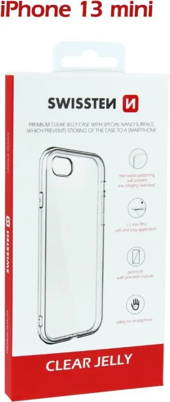 Kryt na mobil Swissten Clear Jelly pre iPhone 13 mini transparentný