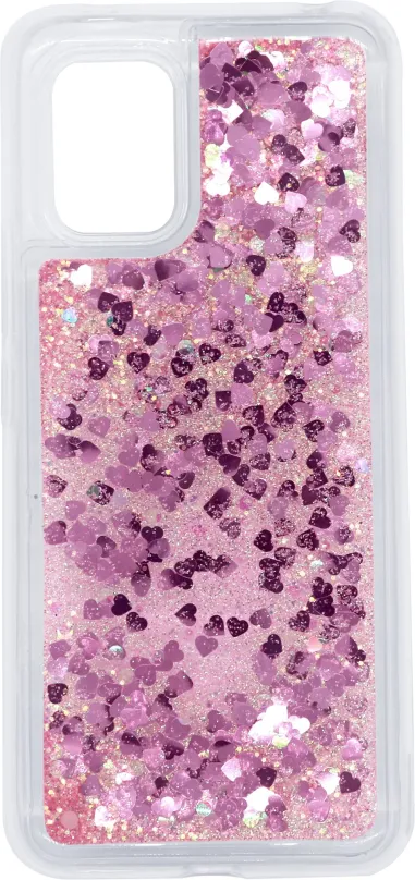 Kryt na mobil iWill Glitter Liquid Heart Case pre Xiaomi Mi 10 Lite Pink