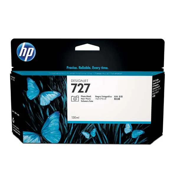 HP originálny ink B3P23A, HP 727, foto čierna, 130ml, HP DesignJet T1500, T2500, T920
