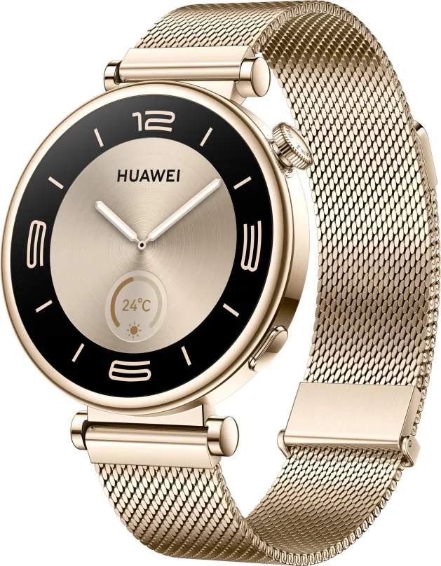 Chytré hodinky Huawei Watch GT 4 41 mm Gold Milanese Strap, dámske, s ovládaním v slovenči