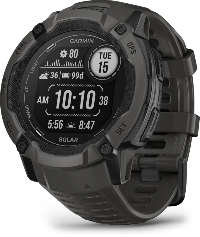 Chytré hodinky Garmin Instinct 2X Solar Graphite, pre mužov aj ženy, s ovládaním v slovenč