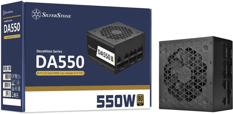Počítačový zdroj SilverStone DA550 Gold, 550W, ATX, 80 PLUS Gold, účinnosť 90%, 2 ks PCIe