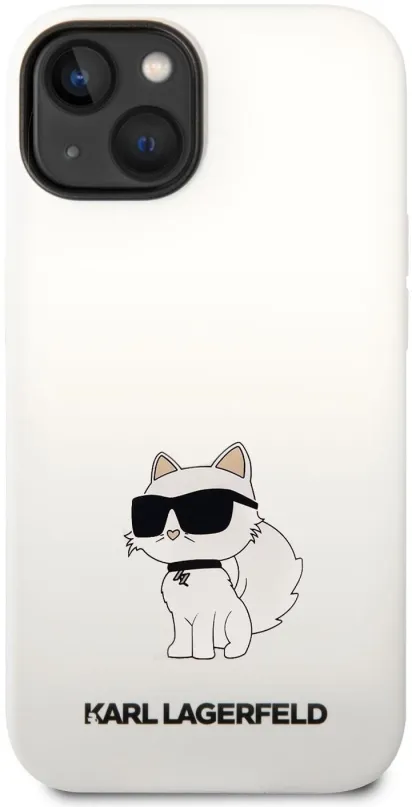 Kryt pre mobil Karl Lagerfeld Liquid Silicone Choupette NFT Zadný Kryt pre iPhone 14 Plus White