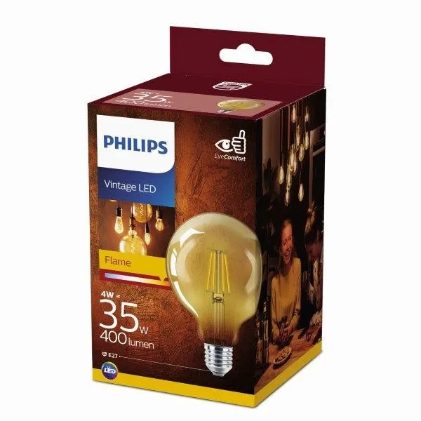 Philips 8718699673604 LED žiarovka Classic Vintage 1x4W | E27 | 400lm | 2500K - EYECOMFORT