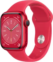 Chytré hodinky Apple Watch Series 8 41mm Cellular Červený hliník s červeným športovým remienkom