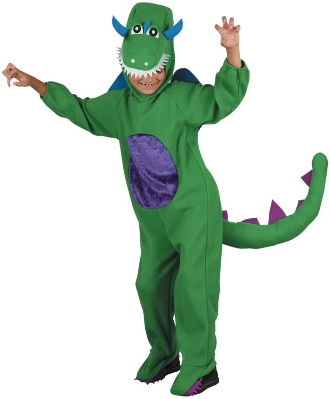 Kostým Šaty na karneval - dinosaurus, 120 - 130 cm, pre deti, tému zvieratká, medzinárodné