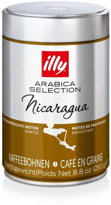 Káva Illy NICARAGUA 250 g, zrnková, 100 % Arabica, pôvod Nikaragua, hmotnosť balenia 250 g