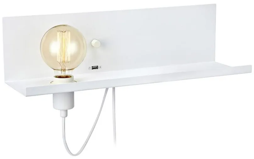 Nástenná lampa Markslöjd 106969 - Stmievateľné nástenné svietidlo s USB zásuvkou MULTI 1xE27/60W/230V