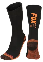 FOX Ponožky Black/Orange Thermolite Long Sock 44-47