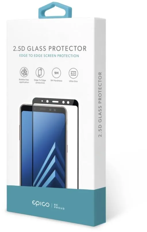 Ochranné sklo Epico Glass 2.5D pre Samsung Galaxy A40 - čierne