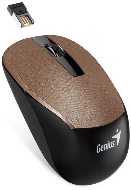 Myš Genius NX-7015 Rosy Brown, bezdrôtová, 1600DPI, 3 tlačidlá, USB a bezdrôtový USB prijí