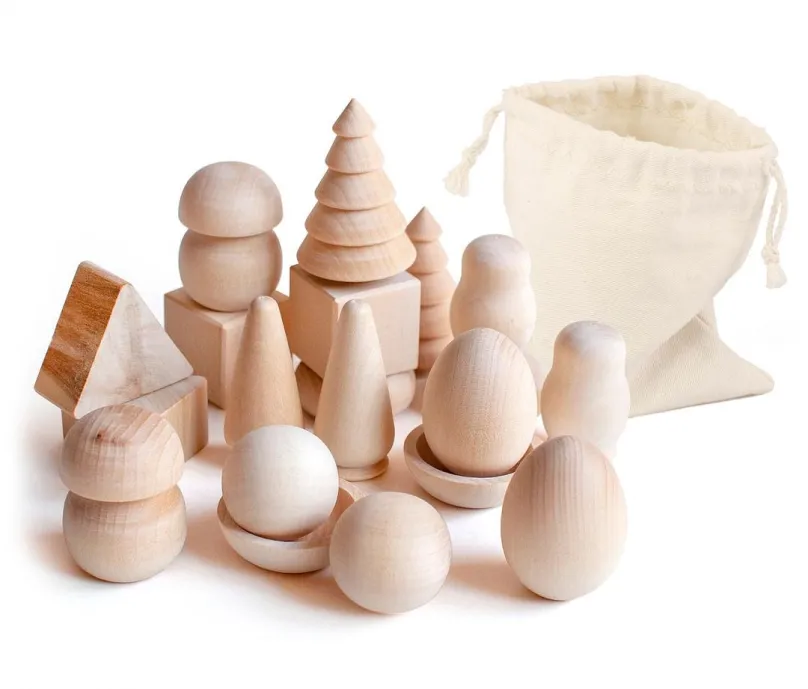 Vzdelávacia sada Ulanik Montessori drevená hračka "Wonderful bag"