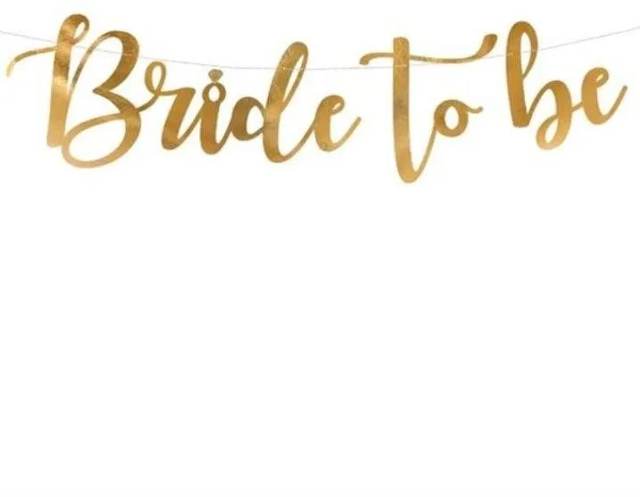 Girlanda Girlanda " bride to be (budúca nevesta) " zlatá 80 x 19 cm - rozlúčka so slobodou