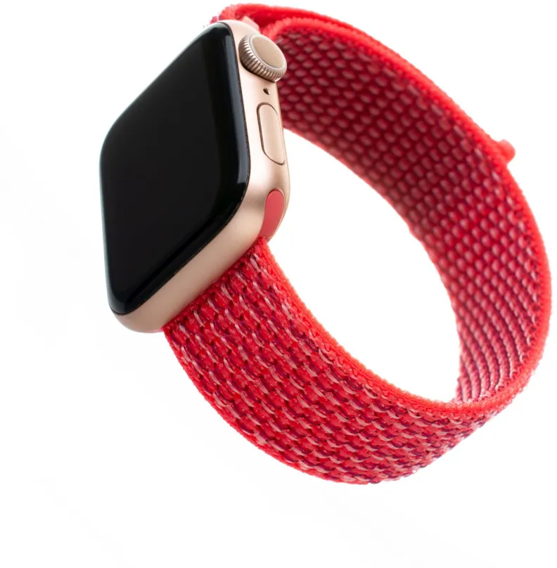 Remienok FIXED Nylon Strap pre Apple Watch 38/40/41mm tmavo ružový