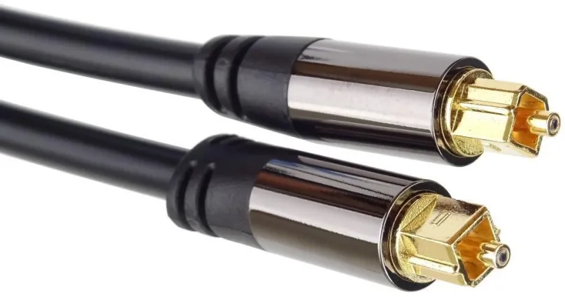 Optický kábel PremiumCord Kábel Toslink M/M, OD: 6mm, Gold 5m