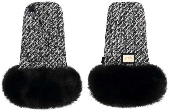 Rukavice na kočík Bjällra of Sweden Rukavice Black Tweed Premium Collection
