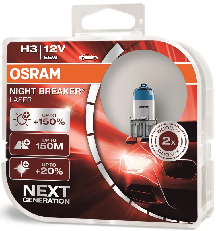 Autožiarovka OSRAM H3 Night Breaker Laser Next Generation + 150%, 2ks