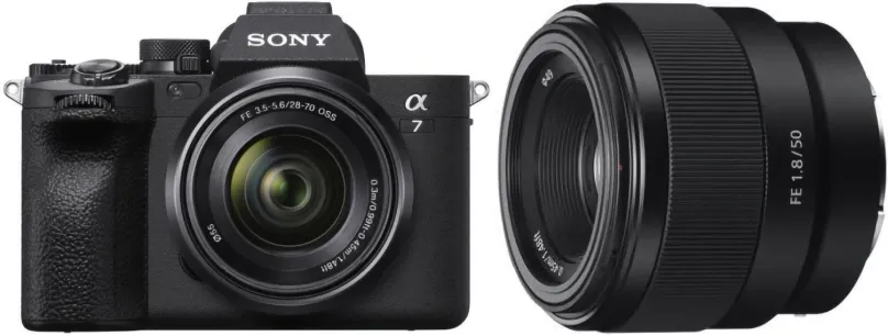 Digitálny fotoaparát Sony Alpha A7 IV + FE 28 – 70 mm F3,5 – 5,6 OSS + FE 50 mm f/1.8
