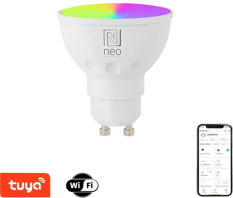 LED žiarovka IMMAX NEO LITE SMART LED žiarovka GU10 6W farebná a biela WiFi