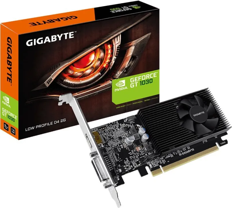 Grafická karta GIGABYTE GeForce GT 1030 Low Profile D4 2G, 2 GB DDR4 (2100 MHz), NVIDIA G