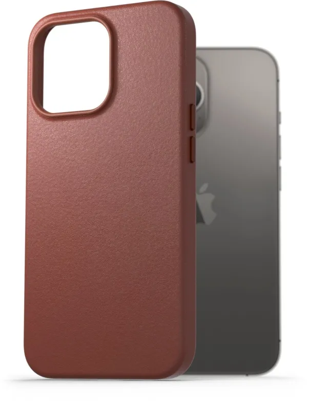 Kryt na mobil AlzaGuard Genuine Leather Case pre iPhone 13 Pre hnedé