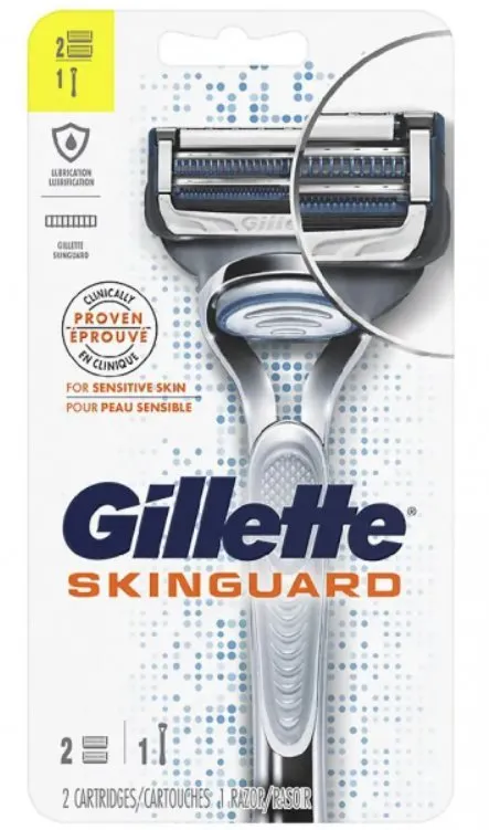 Holiaci strojček GILLETTE Skinguard Sensitive + hlavice 2 ks