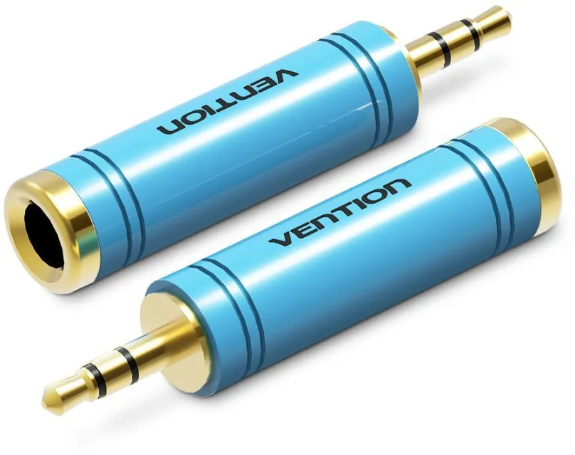 Redukcia Vention 3.5mm Jack (M) to 6.3mm (F) Adapter Blue