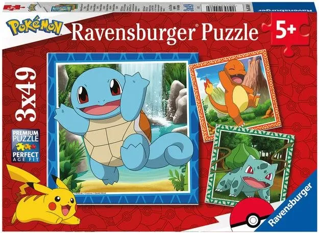 Puzzle Ravensburger 055869 Vypustite Pokémony 3x49 dielikov