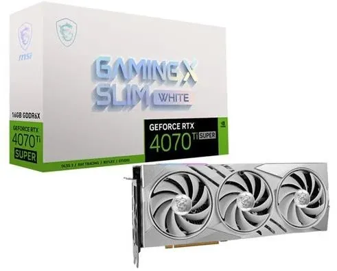 Grafická karta MSI GeForce RTX 4070 Ti SUPER GAMING X SLIM WHITE 16G