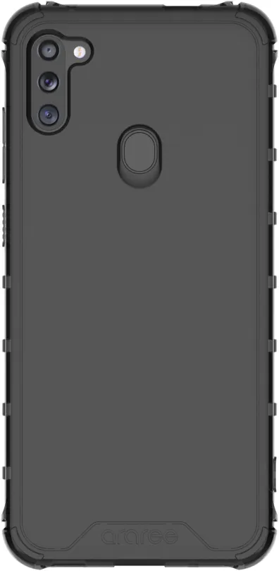 Kryt na mobil Samsung Galaxy M11 Polopriehľadný zadný kryt čierny