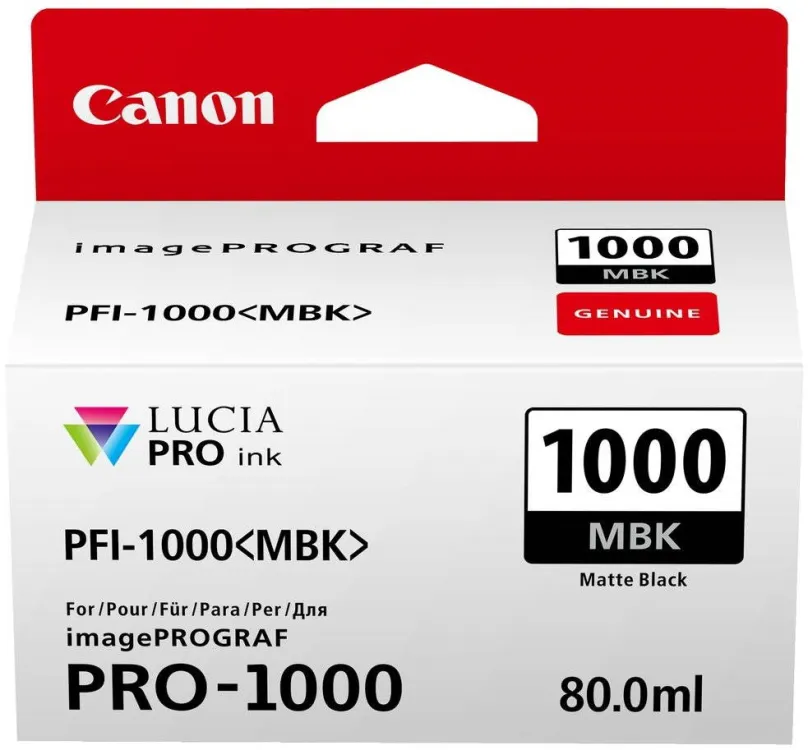 Cartridge Canon PFI-1000MBK matná čierna