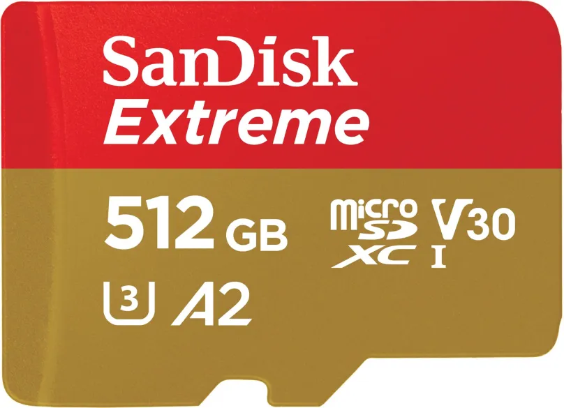 Pamäťová karta SanDisk microSDXC 512GB Extreme + Rescue PRO Deluxe + SD adaptér