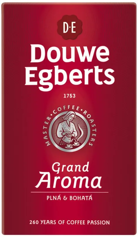 Káva Douwe Egberts Grand Aroma Intense, mletá káva, 250g, mletá, zmes kávových odrôd,