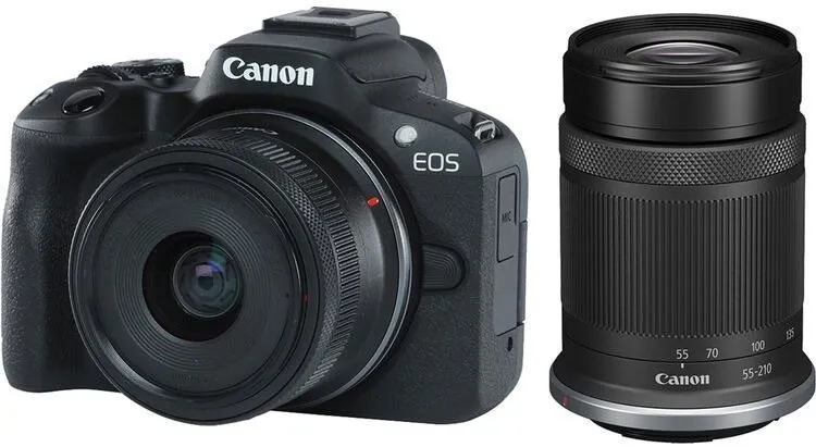 Digitálny fotoaparát Canon EOS R50 čierna + RF-S 18-45mm f/4.5-6.3 IS STM + RF-S 55-210mm f/5-7.1 IS STM