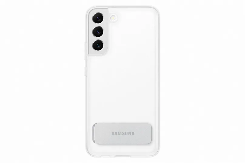 Kryt na mobil Samsung Galaxy S22+ 5G Priehľadný zadný kryt so stojanom priehľadný